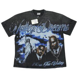 Vale Forever Godfather Bling T-shirt Black Blue Jeweled